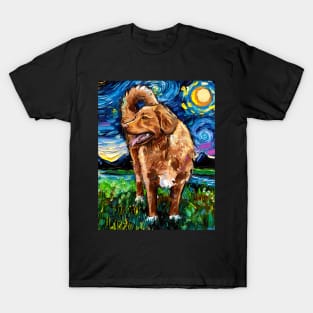 Nova Scotia Duck Tolling Retriever Starry Night T-Shirt